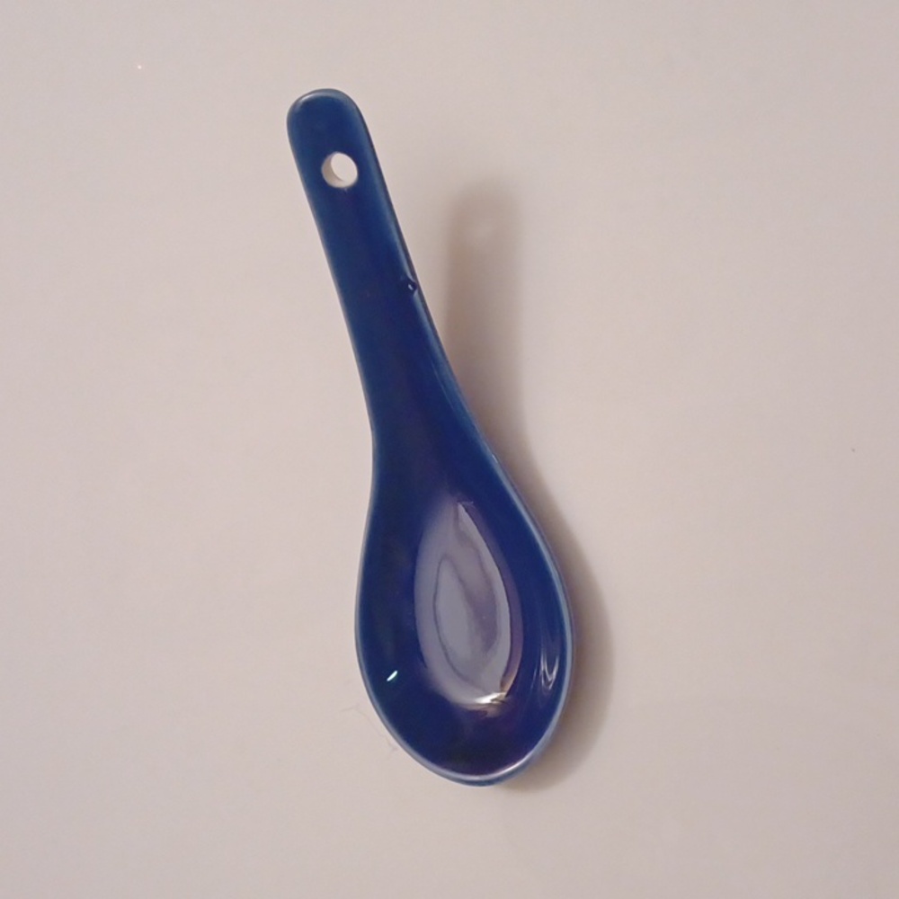 $4 Add-on Blue Ceramic Spoon